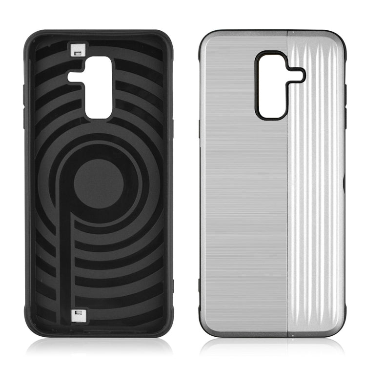 TPU + PC Protective Case for Galaxy A6+ (2018), with Card Slot and Holder