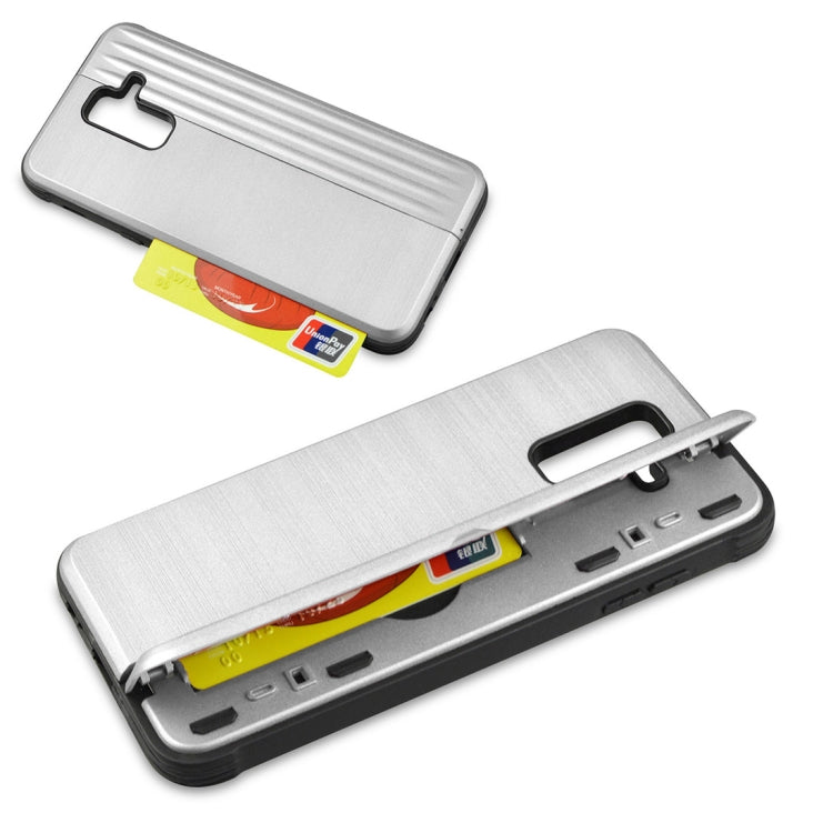 TPU + PC Protective Case for Galaxy A6+ (2018), with Card Slot and Holder