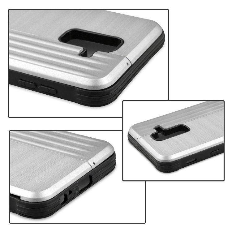 TPU + PC Protective Case for Galaxy A6+ (2018), with Card Slot and Holder