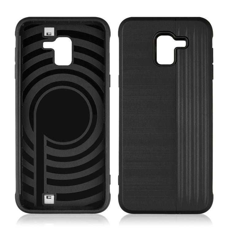 TPU + PC Protective Case for Galaxy J6 (2018), with Card Slot and Holder