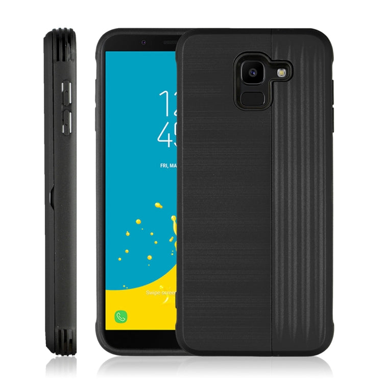 TPU + PC Protective Case for Galaxy J6 (2018), with Card Slot and Holder