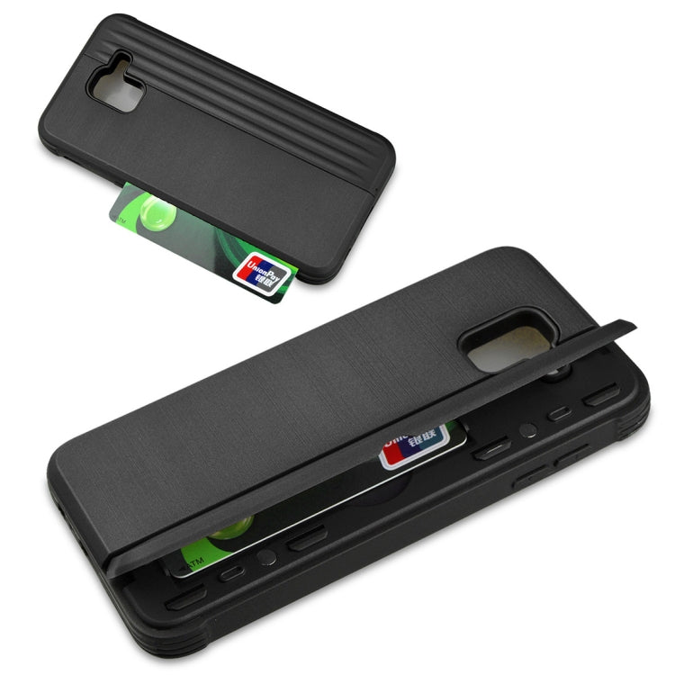 TPU + PC Protective Case for Galaxy J6 (2018), with Card Slot and Holder