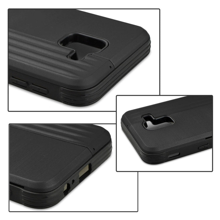 TPU + PC Protective Case for Galaxy J6 (2018), with Card Slot and Holder