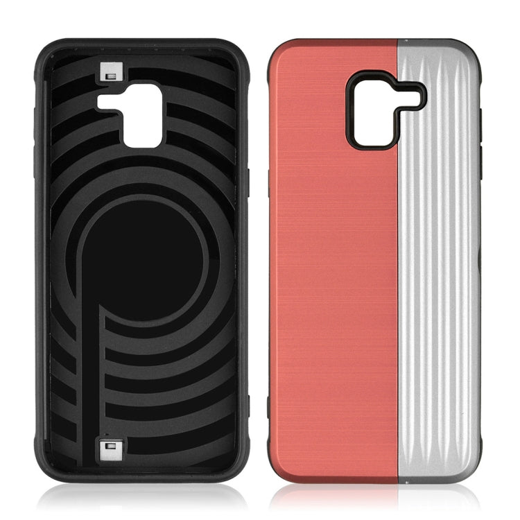 TPU + PC Protective Case for Galaxy J6 (2018), with Card Slot and Holder