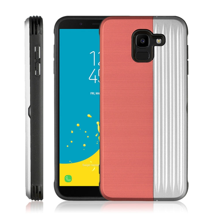 TPU + PC Protective Case for Galaxy J6 (2018), with Card Slot and Holder