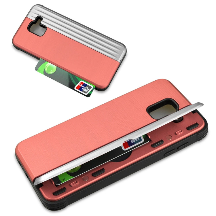 TPU + PC Protective Case for Galaxy J6 (2018), with Card Slot and Holder