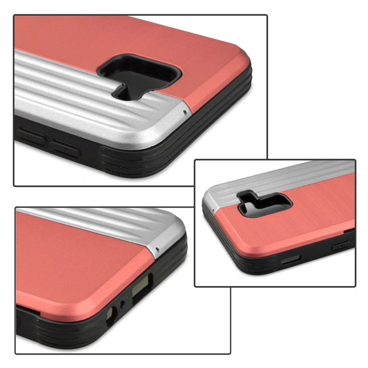 TPU + PC Protective Case for Galaxy J6 (2018), with Card Slot and Holder
