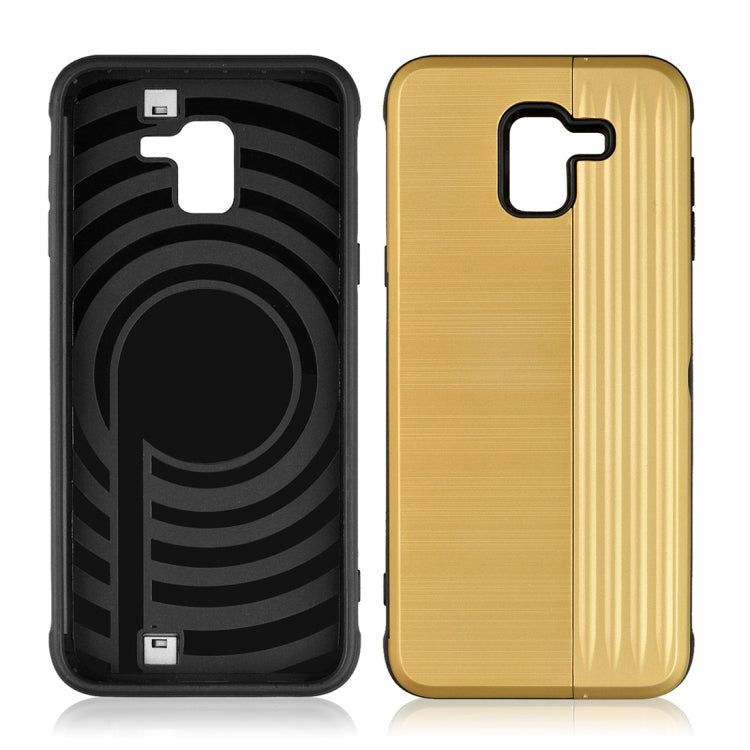 TPU + PC Protective Case for Galaxy J6 (2018), with Card Slot and Holder