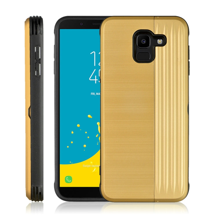 TPU + PC Protective Case for Galaxy J6 (2018), with Card Slot and Holder