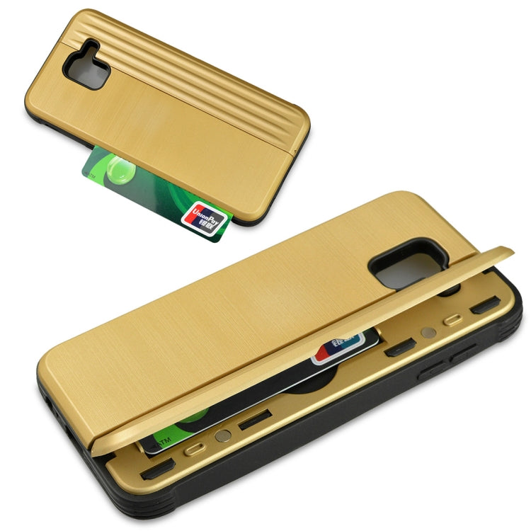 TPU + PC Protective Case for Galaxy J6 (2018), with Card Slot and Holder