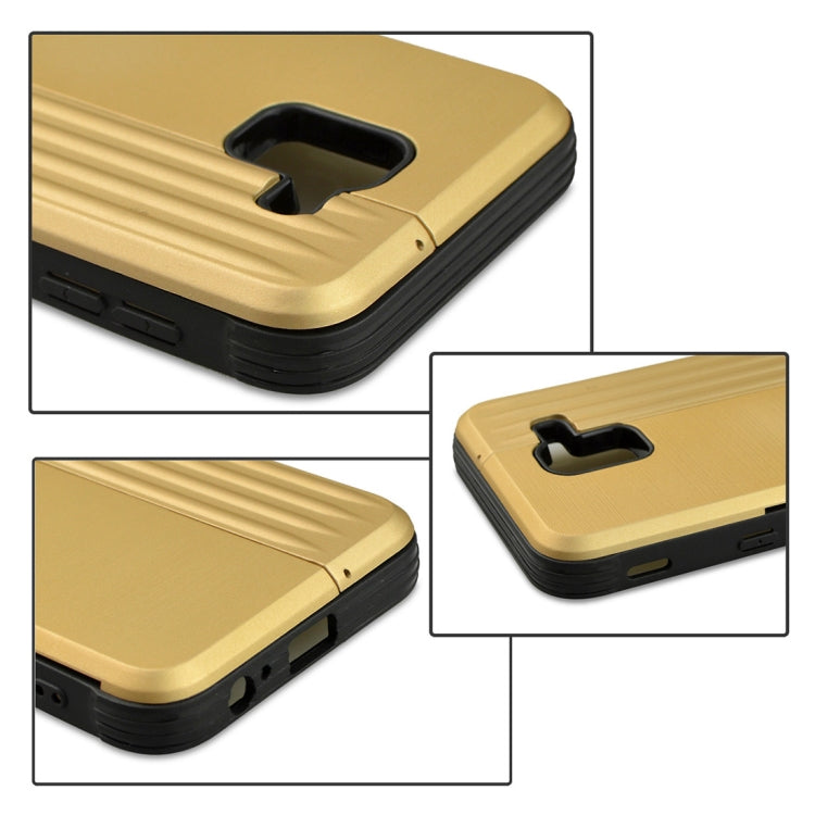 TPU + PC Protective Case for Galaxy J6 (2018), with Card Slot and Holder