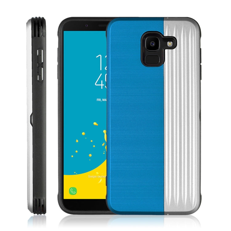 TPU + PC Protective Case for Galaxy J6 (2018), with Card Slot and Holder