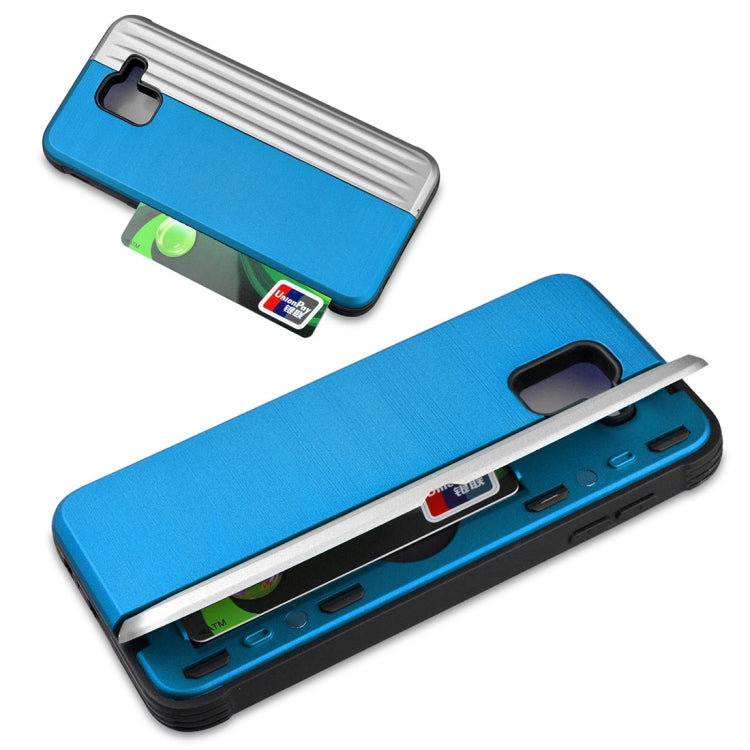 TPU + PC Protective Case for Galaxy J6 (2018), with Card Slot and Holder