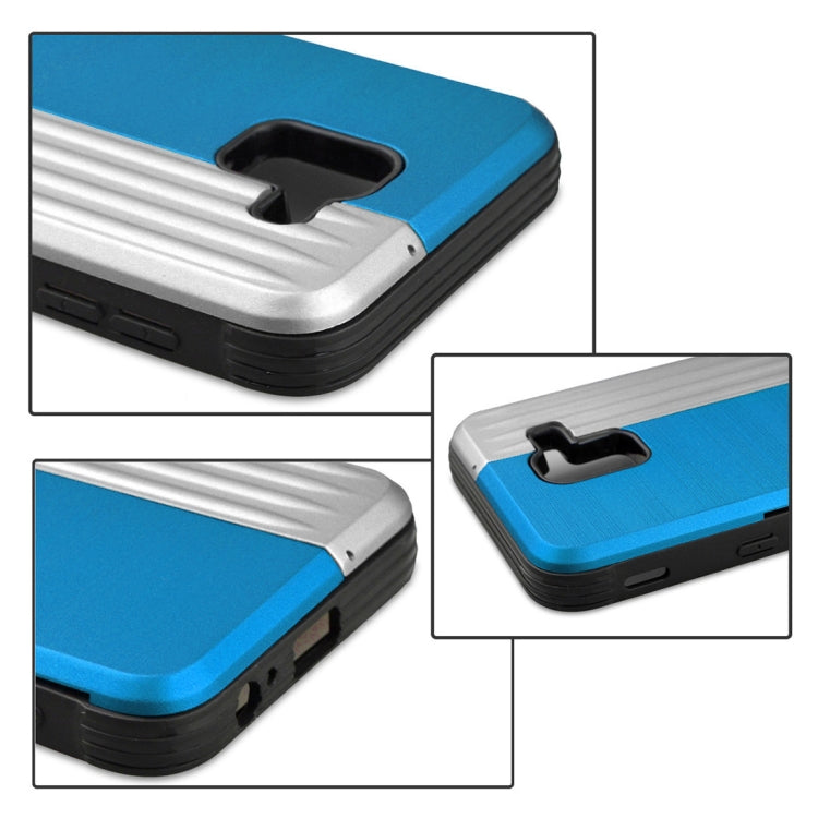TPU + PC Protective Case for Galaxy J6 (2018), with Card Slot and Holder