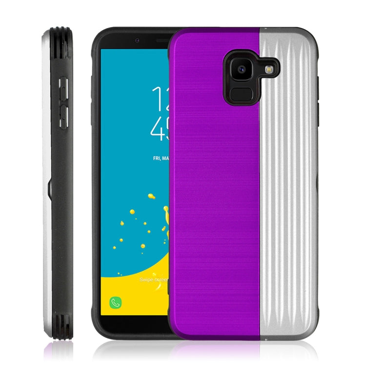 TPU + PC Protective Case for Galaxy J6 (2018), with Card Slot and Holder