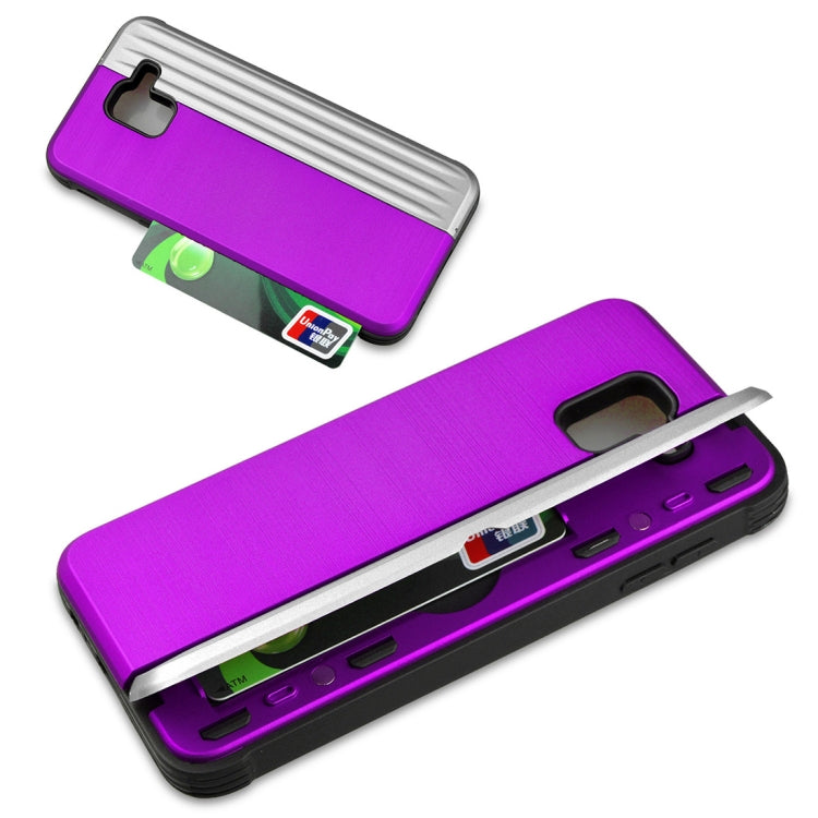 TPU + PC Protective Case for Galaxy J6 (2018), with Card Slot and Holder