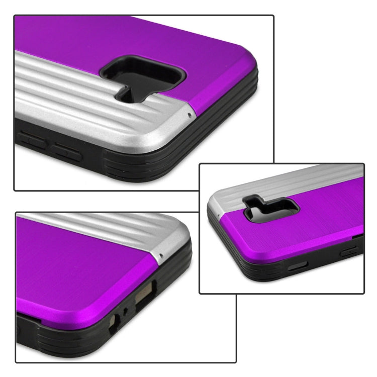 TPU + PC Protective Case for Galaxy J6 (2018), with Card Slot and Holder