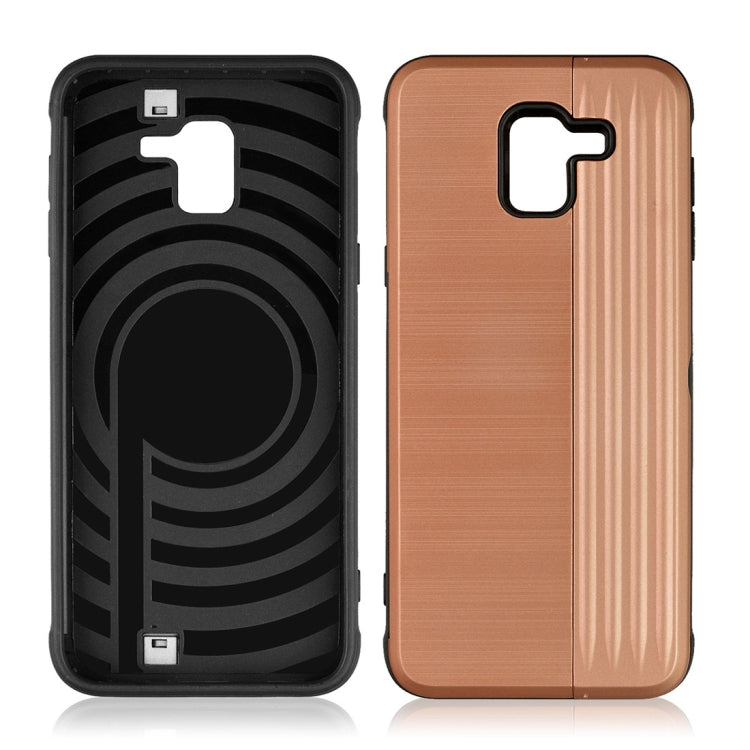 TPU + PC Protective Case for Galaxy J6 (2018), with Card Slot and Holder