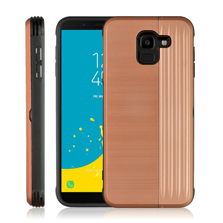 TPU + PC Protective Case for Galaxy J6 (2018), with Card Slot and Holder
