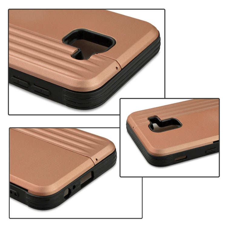 TPU + PC Protective Case for Galaxy J6 (2018), with Card Slot and Holder