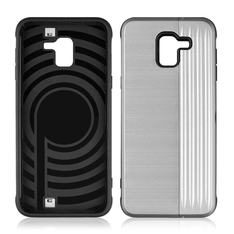 TPU + PC Protective Case for Galaxy J6 (2018), with Card Slot and Holder