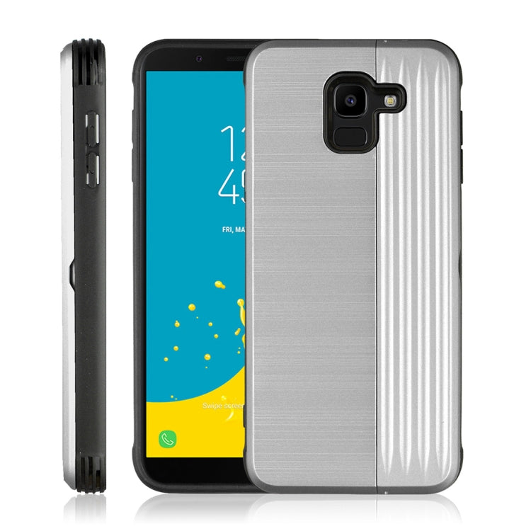 TPU + PC Protective Case for Galaxy J6 (2018), with Card Slot and Holder