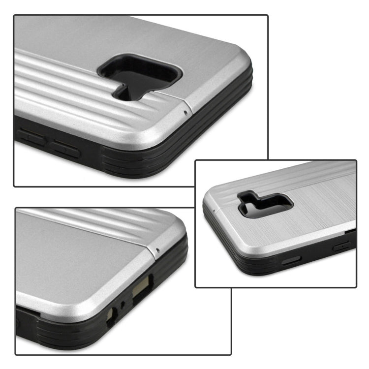 TPU + PC Protective Case for Galaxy J6 (2018), with Card Slot and Holder
