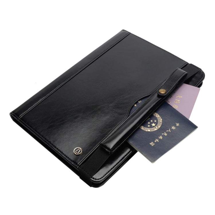 Horizontal Flip Leather Case for Galaxy Tab A T590 10.5 inch, with Double Card Slots & Pen Slots & Holder & Wallet & Photo Frame