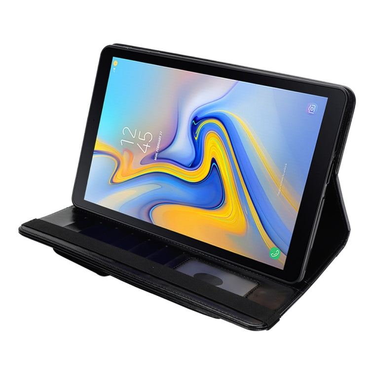 Horizontal Flip Leather Case for Galaxy Tab A T590 10.5 inch, with Double Card Slots & Pen Slots & Holder & Wallet & Photo Frame