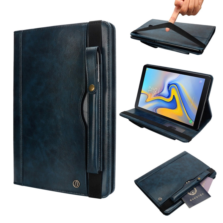 Horizontal Flip Leather Case for Galaxy Tab A T590 10.5 inch, with Double Card Slots & Pen Slots & Holder & Wallet & Photo Frame