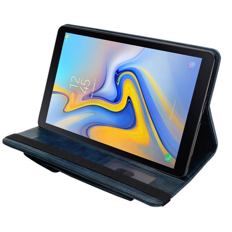 Horizontal Flip Leather Case for Galaxy Tab A T590 10.5 inch, with Double Card Slots & Pen Slots & Holder & Wallet & Photo Frame