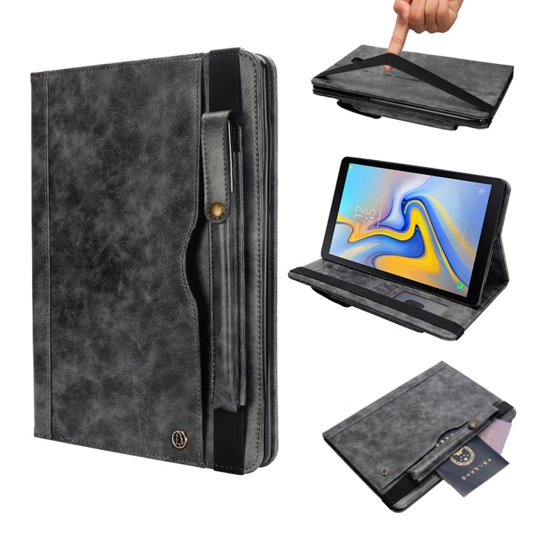 Horizontal Flip Leather Case for Galaxy Tab A T590 10.5 inch, with Double Card Slots & Pen Slots & Holder & Wallet & Photo Frame