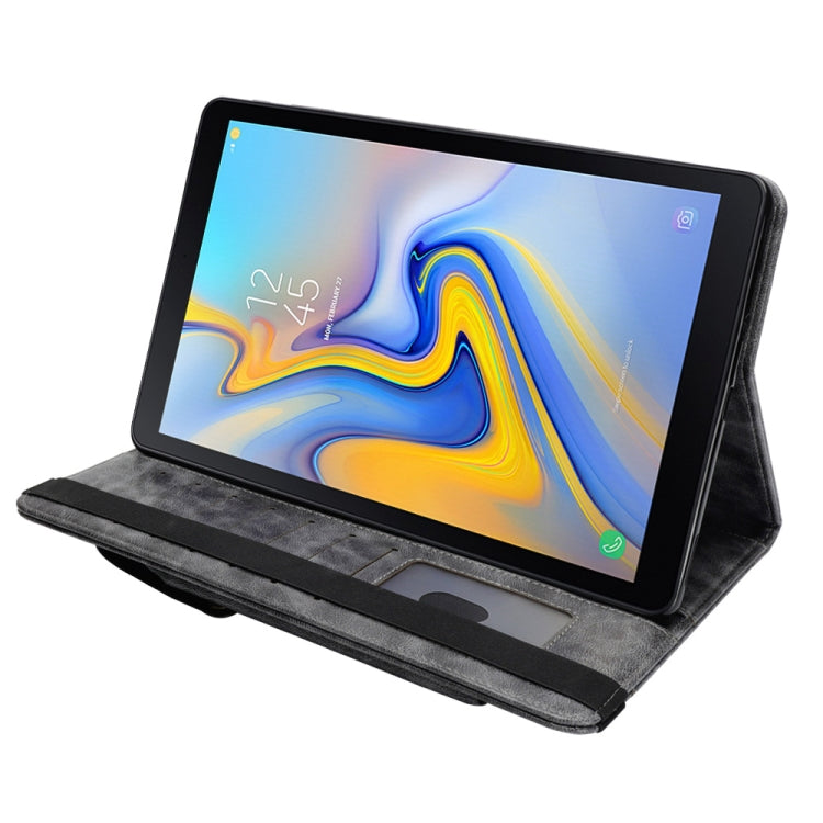 Horizontal Flip Leather Case for Galaxy Tab A T590 10.5 inch, with Double Card Slots & Pen Slots & Holder & Wallet & Photo Frame