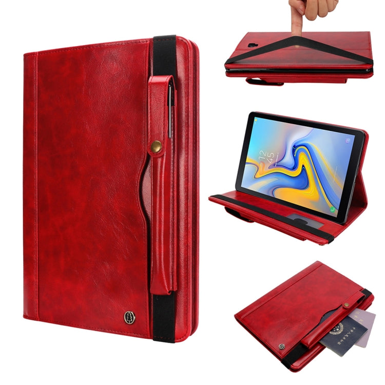 Horizontal Flip Leather Case for Galaxy Tab A T590 10.5 inch, with Double Card Slots & Pen Slots & Holder & Wallet & Photo Frame