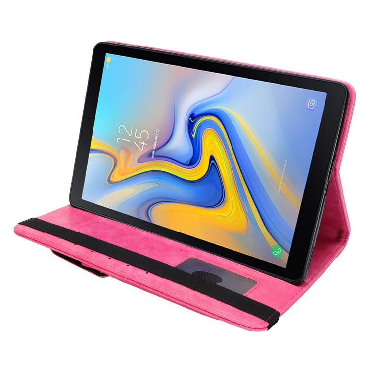 Horizontal Flip Leather Case for Galaxy Tab A T590 10.5 inch, with Double Card Slots & Pen Slots & Holder & Wallet & Photo Frame