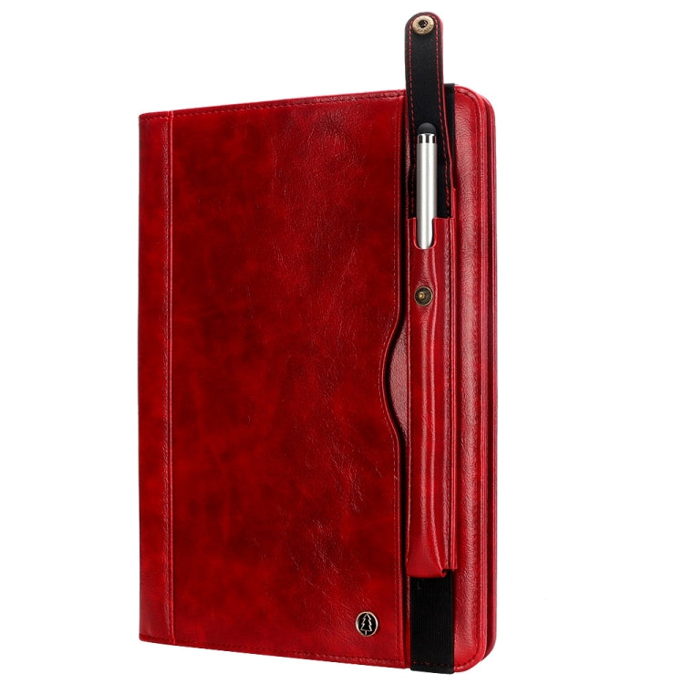 Horizontal Flip Leather Case for Galaxy Tab A T590 10.5 inch, with Double Card Slots & Pen Slots & Holder & Wallet & Photo Frame