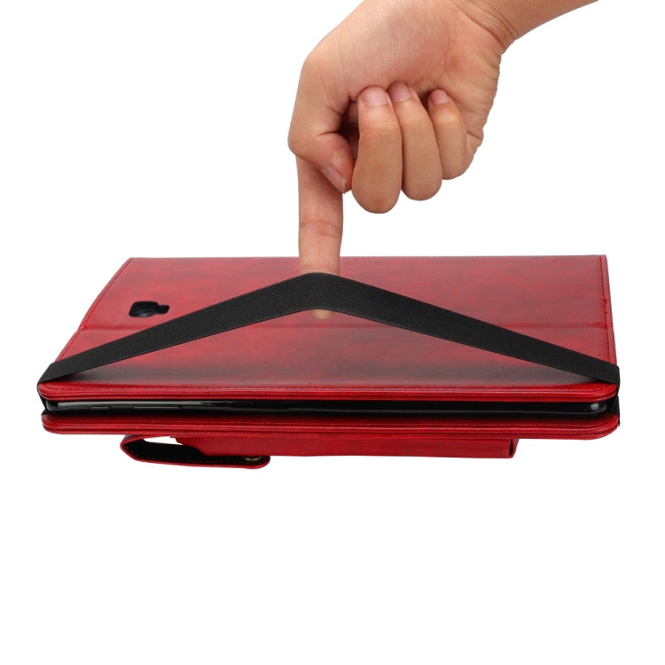 Horizontal Flip Leather Case for Galaxy Tab A T590 10.5 inch, with Double Card Slots & Pen Slots & Holder & Wallet & Photo Frame