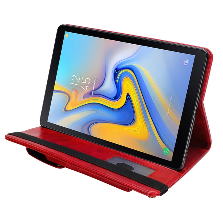 Horizontal Flip Leather Case for Galaxy Tab A T590 10.5 inch, with Double Card Slots & Pen Slots & Holder & Wallet & Photo Frame