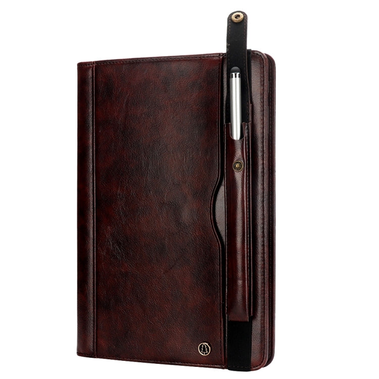 Horizontal Flip Leather Case for Galaxy Tab A T590 10.5 inch, with Double Card Slots & Pen Slots & Holder & Wallet & Photo Frame