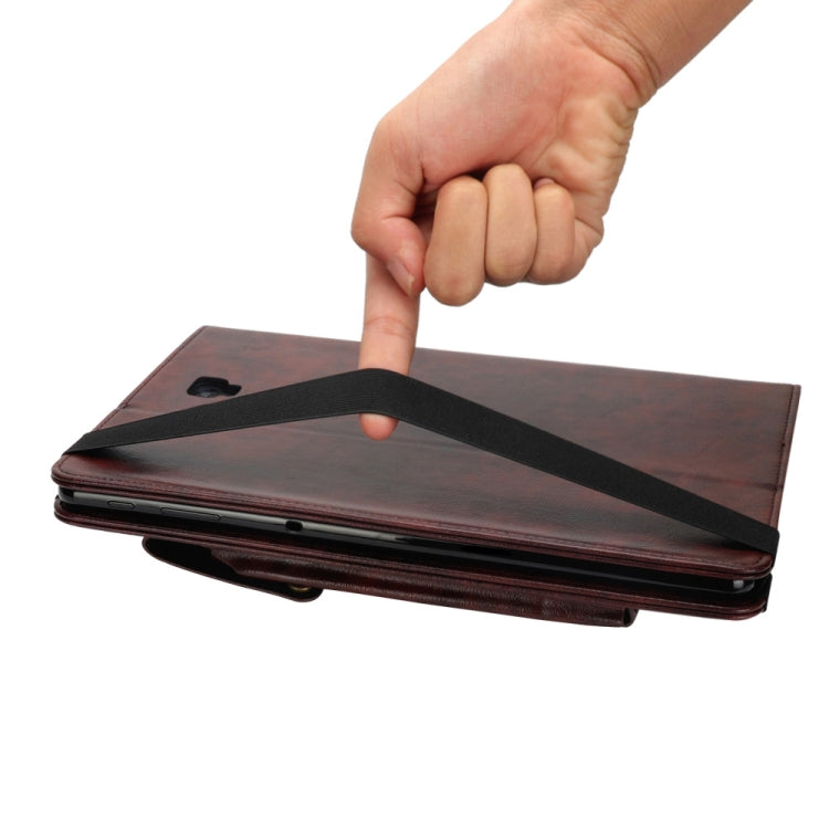 Horizontal Flip Leather Case for Galaxy Tab A T590 10.5 inch, with Double Card Slots & Pen Slots & Holder & Wallet & Photo Frame