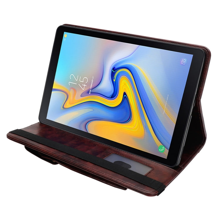 Horizontal Flip Leather Case for Galaxy Tab A T590 10.5 inch, with Double Card Slots & Pen Slots & Holder & Wallet & Photo Frame