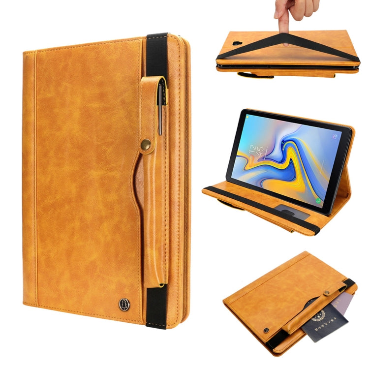 Horizontal Flip Leather Case for Galaxy Tab A T590 10.5 inch, with Double Card Slots & Pen Slots & Holder & Wallet & Photo Frame
