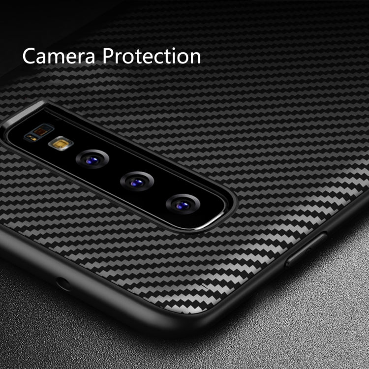 Lewei Series Carbon Fiber Texture TPU Protective Case for Galaxy S10