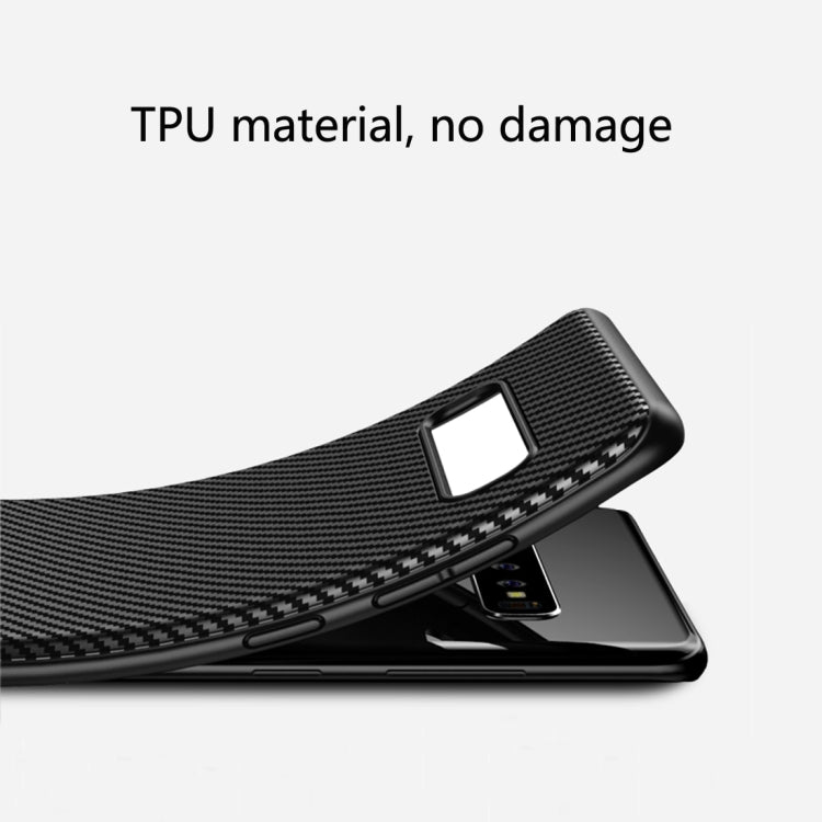 Lewei Series Carbon Fiber Texture TPU Protective Case for Galaxy S10 Plus