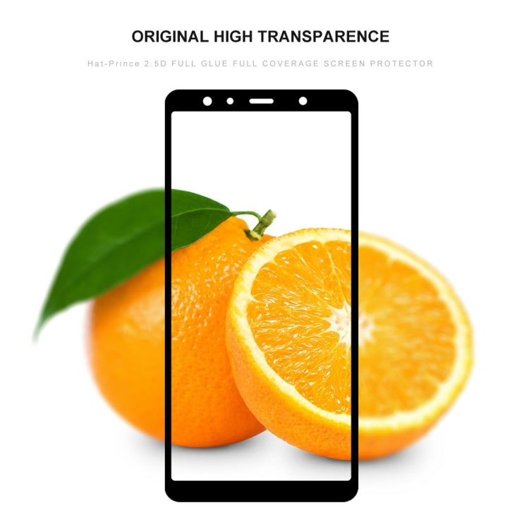 ENKAY Hat-prince Full Glue 0.26mm 9H 2.5D Tempered Glass Film for Galaxy A7 2018 (Black)