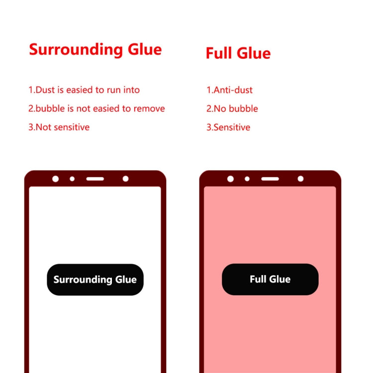 ENKAY Hat-prince Full Glue 0.26mm 9H 2.5D Tempered Glass Film for Galaxy A7 2018 (Black)