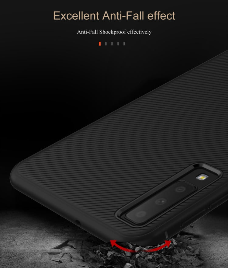 lenuo Leshen Series Stripe Texture TPU Case for  Galaxy A7 (2018)