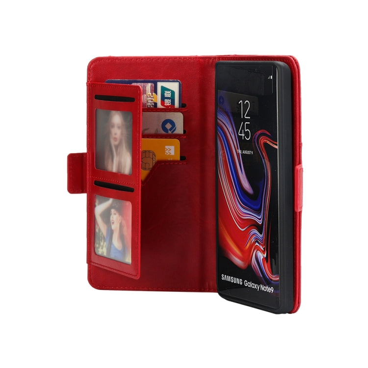 Horizontal Flip Leather Case for Galaxy Note9, with Card Slots & Arc Holder & Wallet & Photo Frame