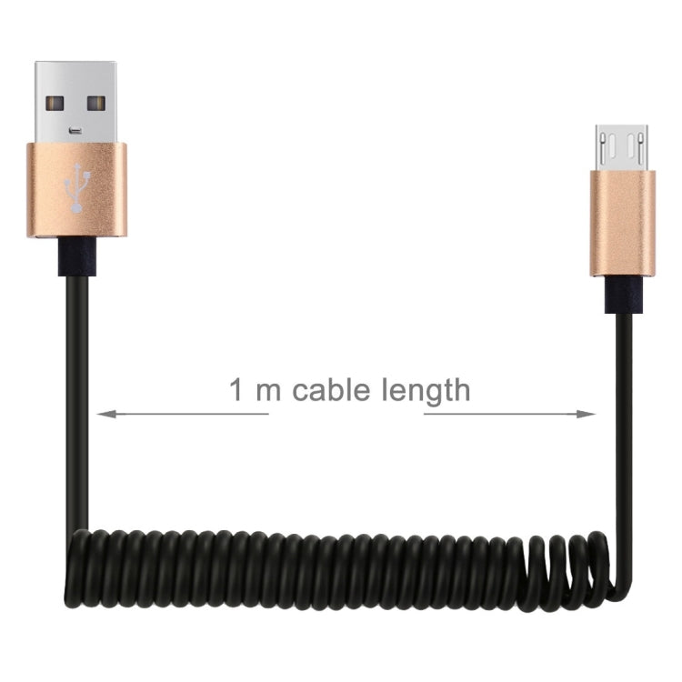 30cm to 100cm High Speed Spring Style Micro USB to USB 2.0 Flexible Elastic Spring Coiled Cable USB Data Sync Cable , For Galaxy, Huawei, Xiaomi, LG, HTC, Sony and Other Smart Phones