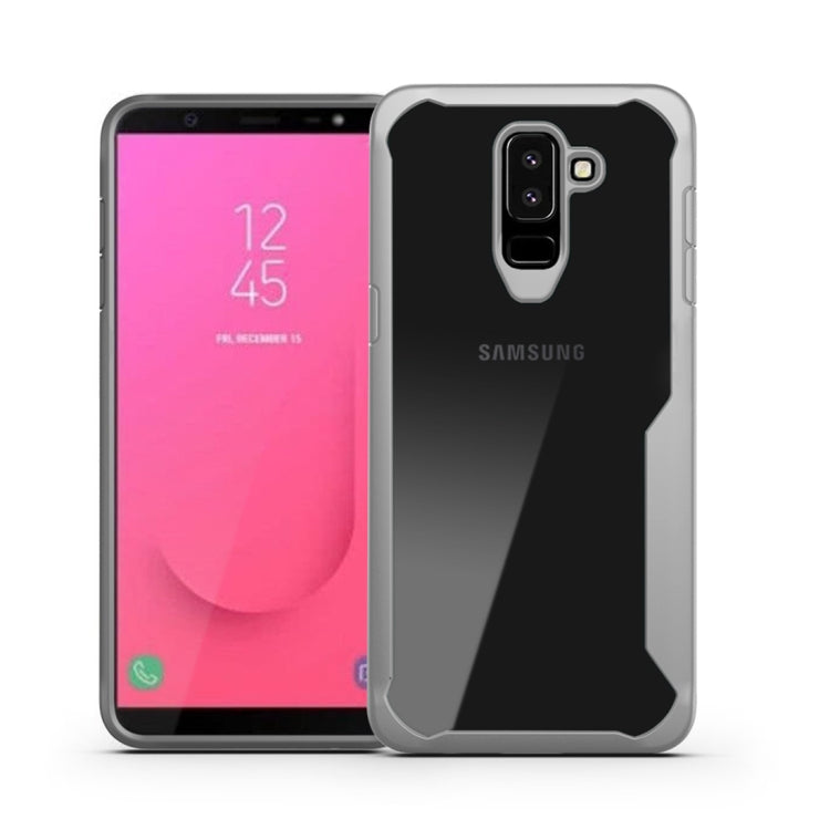 Transparent PC + TPU Full Coverage Shockproof Protective Case for Galaxy J8 (2018) (Grey)